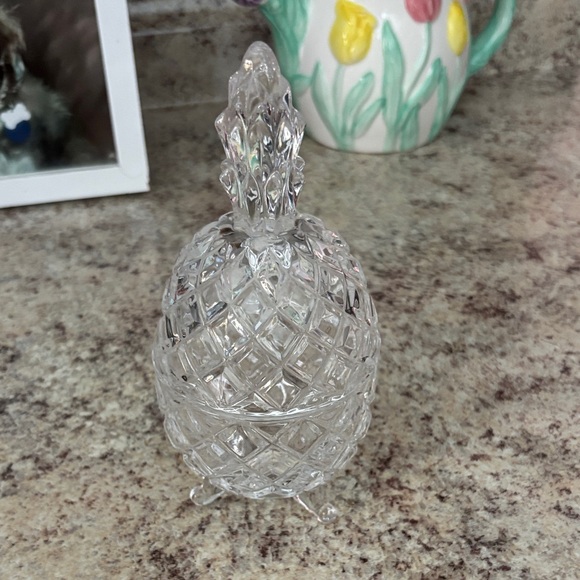 Vintage Crystal Clear Slovakia Pineapple Decor NWT - Picture 4 of 11